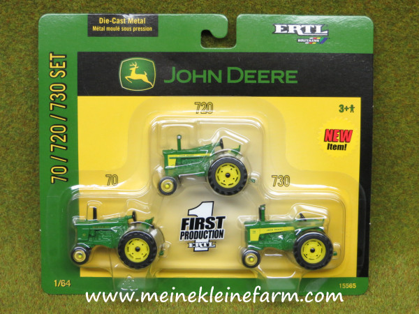 John Deere 70 / 720 / 730 als Set (1:64)
